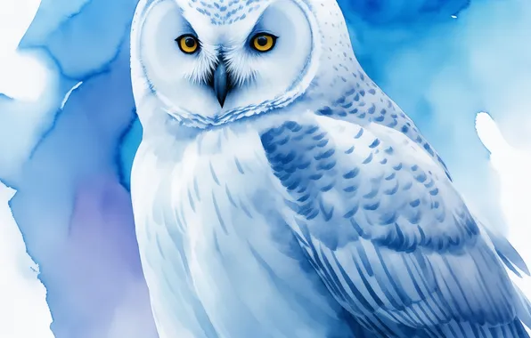 Birds, owl, bird, figure, watercolor, bird, birds, beautiful bird