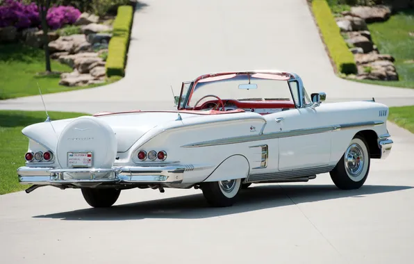 Picture Chevrolet, Chevrolet, rear view, Bel Air, Impala, Convertible, 1958
