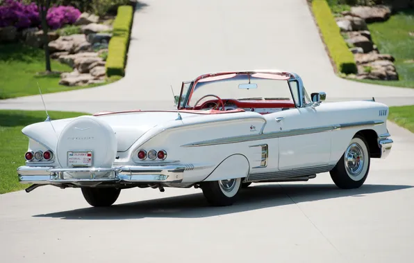 Chevrolet, Chevrolet, rear view, Bel Air, Impala, Convertible, 1958