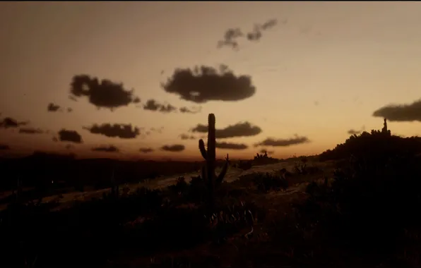 HDR, Nature, Horizon, Landscape, Game, Desert, Cactus, Xbox One S