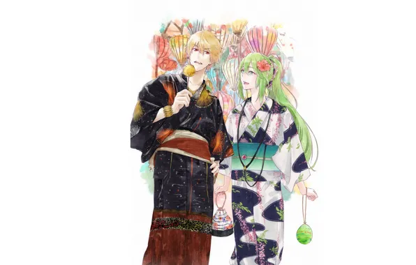 Two, yucata, Gilgamesh, festival, Fate / Grand Order, The destiny of a great campaign