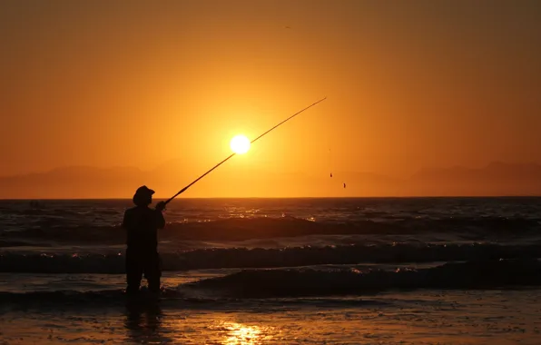 Picture waves, sport, beach, photography, sea, landscape, nature, sunset