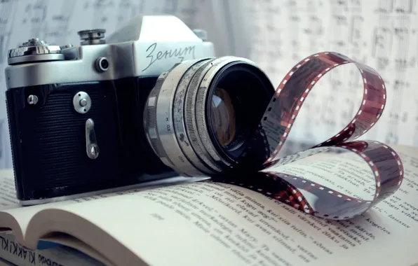 Notes, camera, the camera, film, book, rarity, Zenit, film