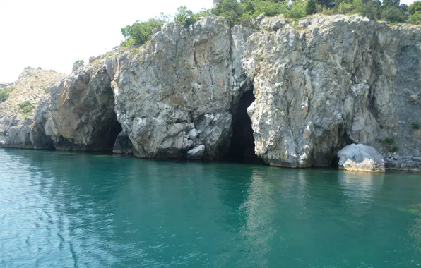 Sea, Crimea, caves