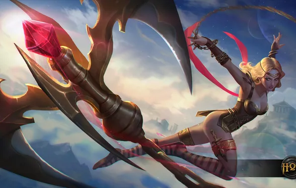 Girl, chain, killer, Silhouette, Heroes of Newerth, Minerva, War Effort