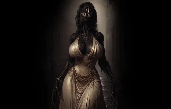 Girl, monster, being, dress