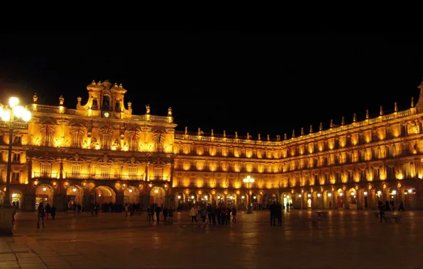 Night, the city, Spain, spain, Salamanca