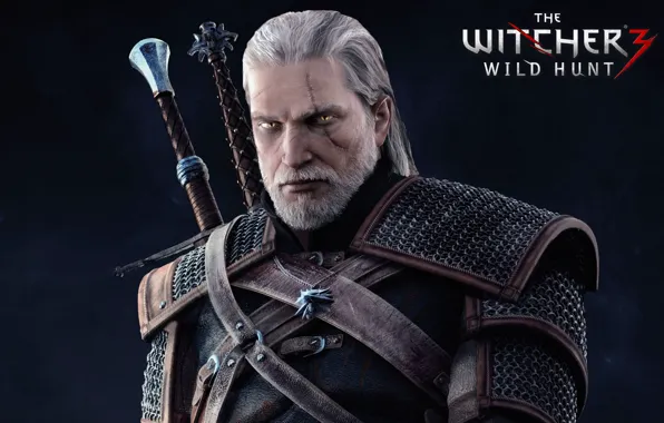 Sword, beard, Geralt, CD Projekt RED, The Witcher 3: Wild Hunt, The Witcher 3: wild …