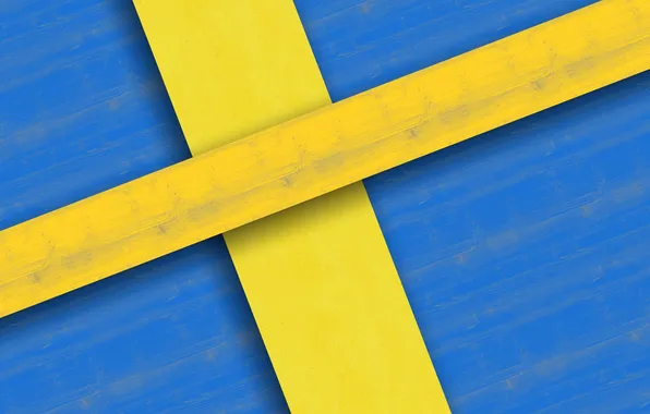 Picture abstraction, paint, texture, flag, Sweden, timber