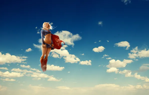 Picture the sky, costume, supergirl