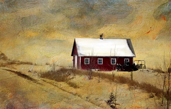 Landscape, style, background, home