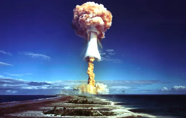 Sea, landscape, bomb, atomic