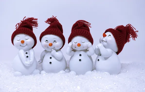 Picture winter, Christmas, figure, cute, snowman, funny, souvenir, fun