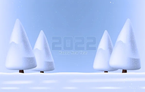 Winter, snow, tree, Christmas, figures, New year, decoration, new year