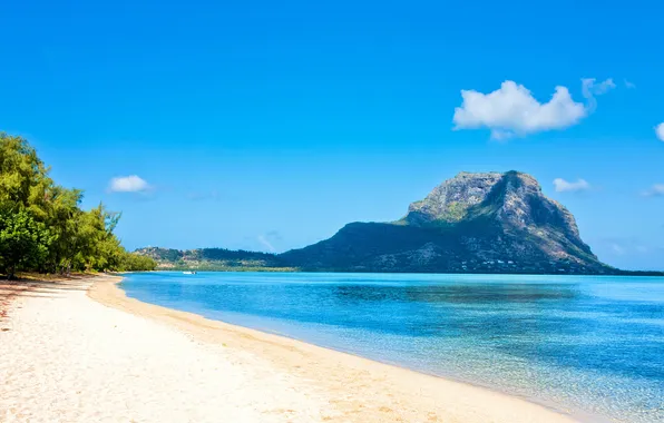 Picture summer, sea, landscape, nature, blue, view, clouds, sand