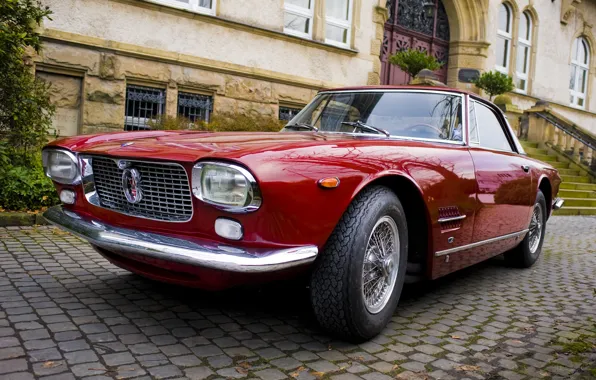 Maserati, the building, coupe, pavers, steps, auto, coupe, Maserati