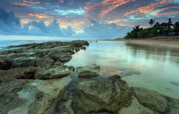 Sea, the sky, landscape, rocks