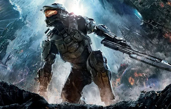 Picture science fiction, mythology, futuristic, Halo 4, pc game, video games, screenshot, mercenary