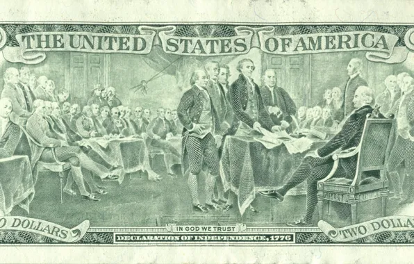 Picture United States, money, God, America, trust, declaration, the independence of the dollar