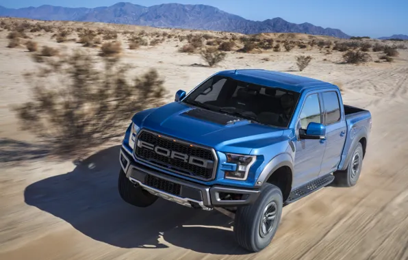 Ford, Desert, Speed, The hood, Raptor, F-150, 2019, Ford F-150 Raptor