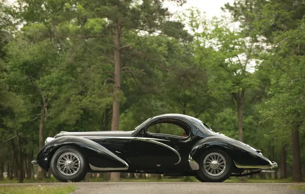 Side view, 1938, retro cars, the only instance, Lago, the only instance, Talbot, Speciale Teardrop …