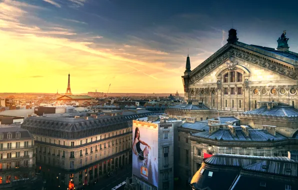 France, Paris, Opera, Eiffel Tower