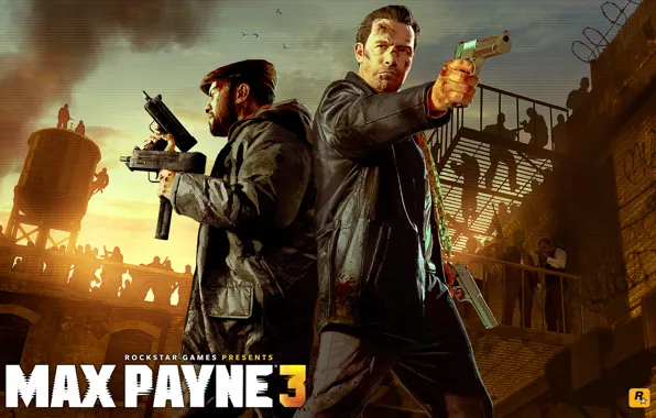 Picture weapons, machine, the bandits, DLC, Uzi, desert eagle, Max Payne 3, Max Payne