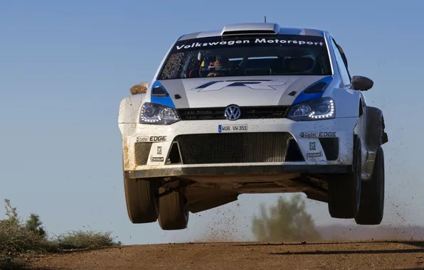 Picture Volkswagen, Speed, WRC, Rally, Rally, The front, Polo, Sebastien Ogier