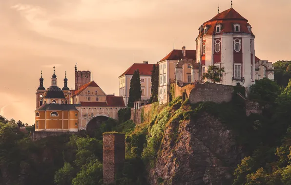 Castle, rocks, Church, Cathedral, temple, architecture