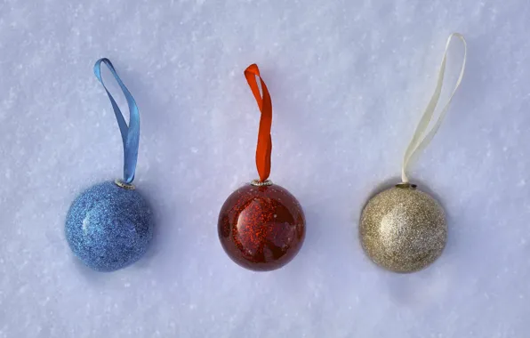 Winter, balls, tape, holiday, balls, toys, Christmas, three