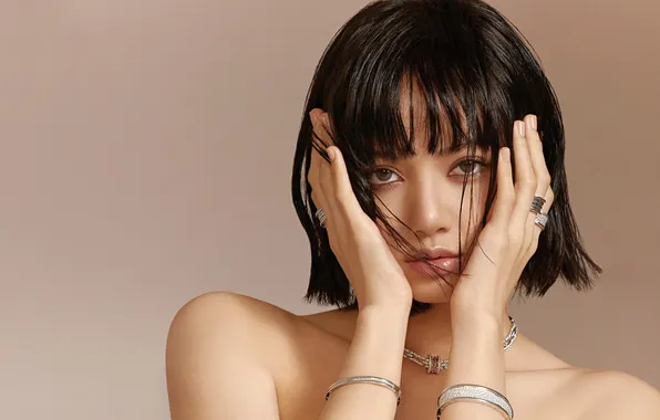 Lisa, Portrait, Blackpink, Vogue Korea, Pastel brown
