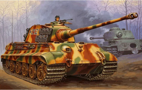 Picture figure, the second world, the Germans, the Wehrmacht, heavy tank, Royal tiger, Tiger II, Sd. …