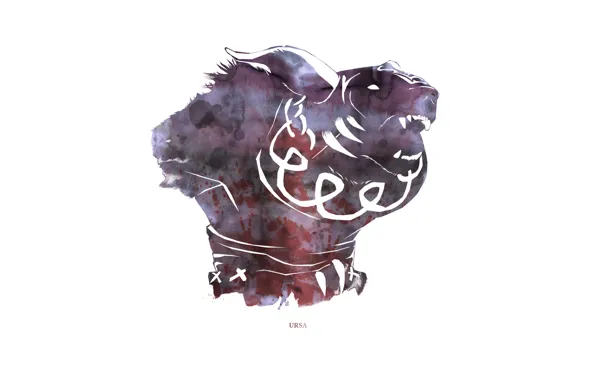 Minimalism, bear, valve, scream, rage, dota 2, claws, Ursa worrior
