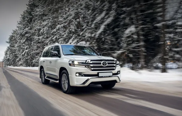 Winter, road, Land, Cruiser