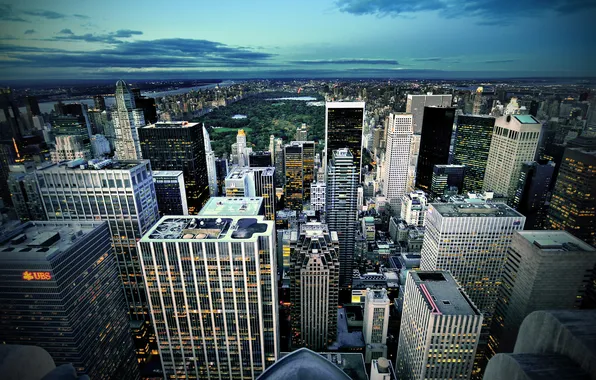 The sky, New York, skyscrapers, New-York
