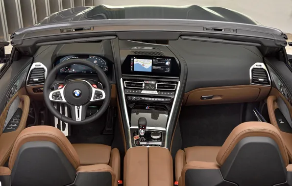 Interior, BMW, convertible, salon, 2019, BMW M8, M8, F91