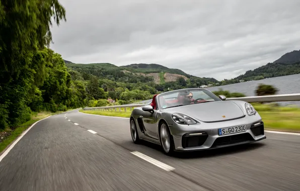 Road, Porsche, River, Speed, Spyder, Porsche 718, 2019, Porsche 718 ( 982 ) Spyder