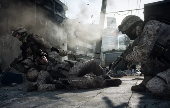 The game, soldiers, battlefield, game, Battlefield 3