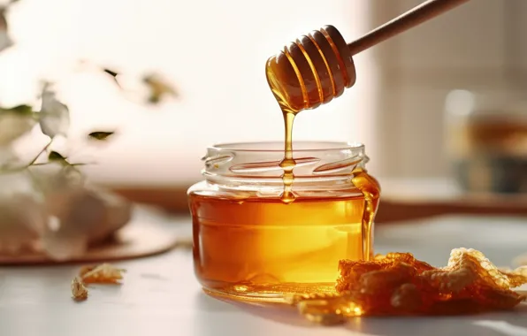 Glass, table, cell, window, honey, Bank, honey, light background