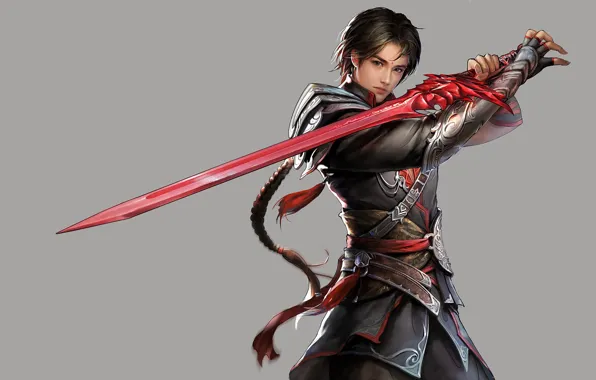 Picture fantasy, the game, sword, warrior, art, guy, Jianyachi L
