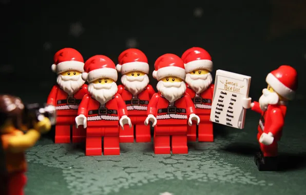 Men, Christmas, LEGO, New year, Santa Claus