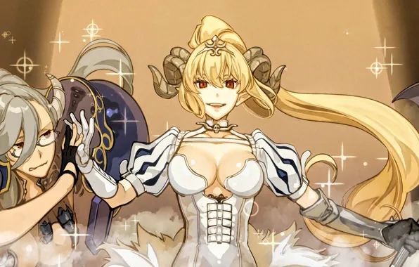 Demon, sake, game, armor, devil, weapon, anime, pretty