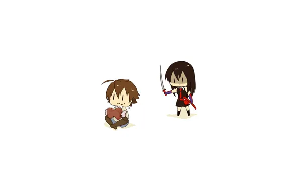 Katana, Chibi, Akame, Akame ga kill, akame GA kill, night raid, Tatsumi
