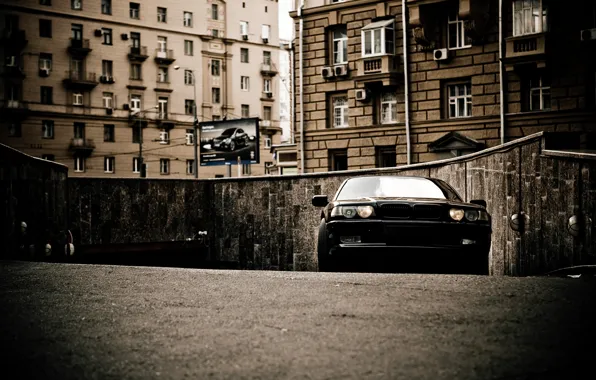 Picture the city, street, building, bmw, home, Boomer, seven, e38