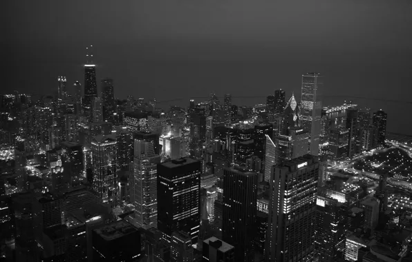 Picture The evening, Black And White, Chicago