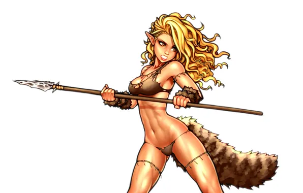 Girl, spear, Amazon
