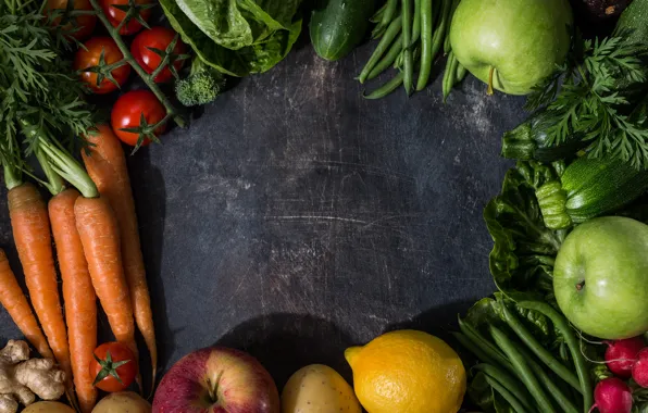 Picture greens, Vegetables, Background, fruit