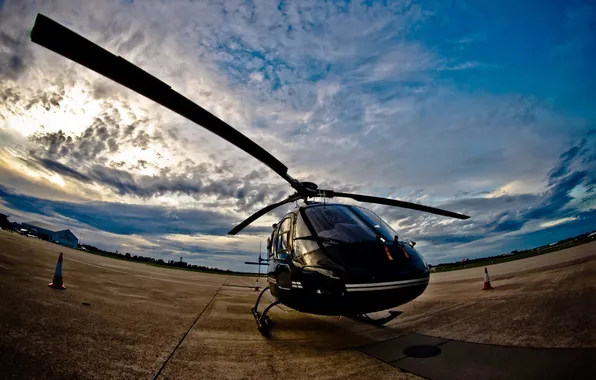 The sky, aviation, helicopter