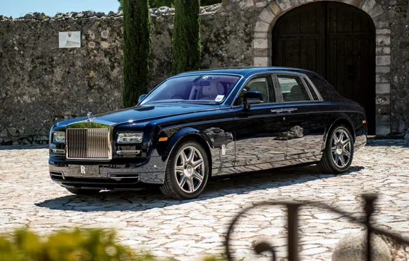 Black, Rolls-Royce, Phantom, Machine, Desktop, Car, 2012, Car