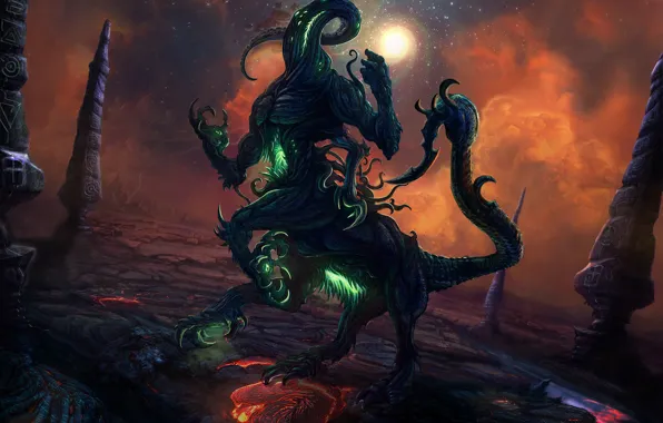 Monster, Zipper, The demon, Chaos, Fiction, Illustration, Demon, Characters